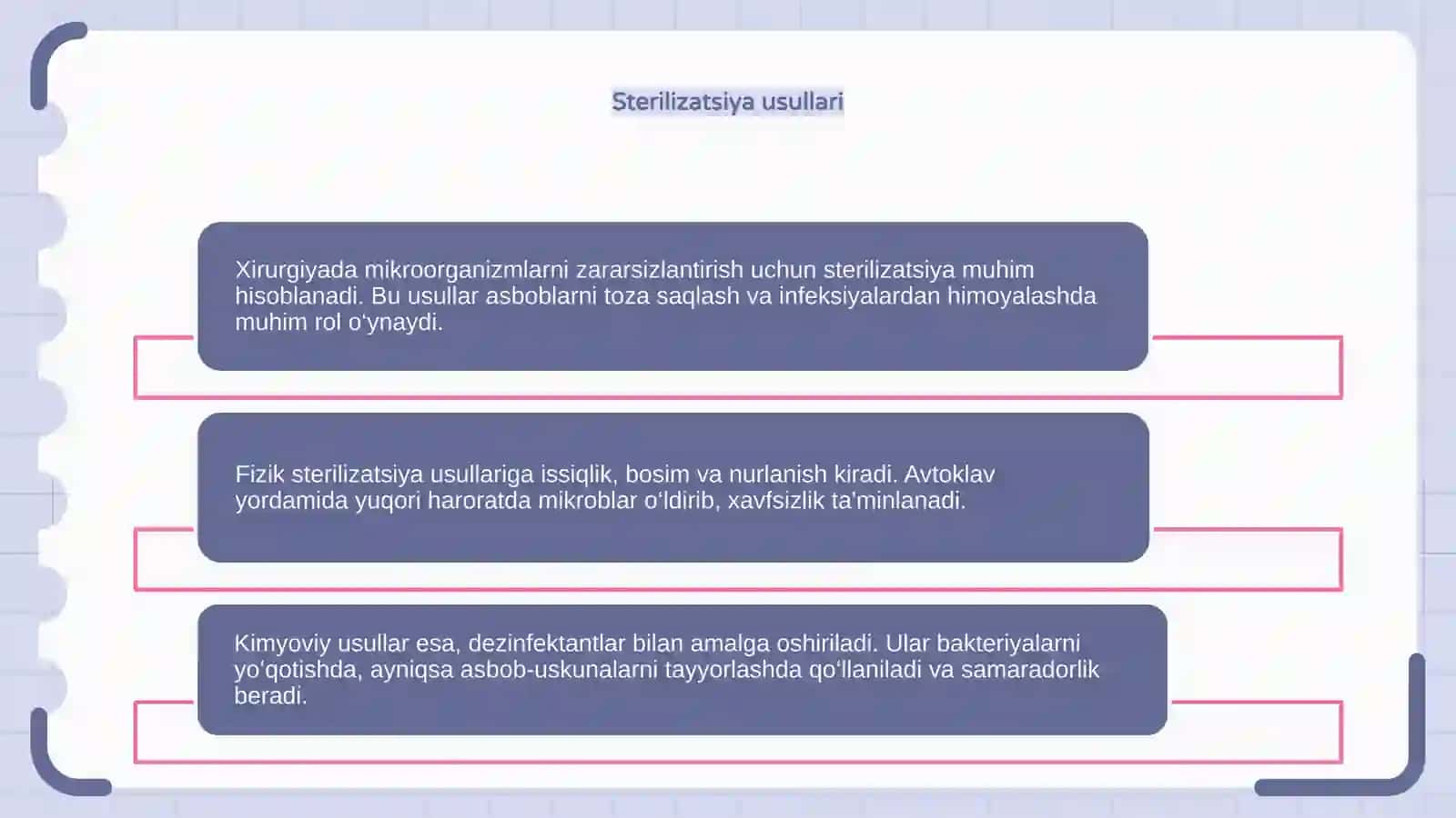 Xirurgiyada mikroorganizmlarni zararsizlantirish va oʻrganish 4