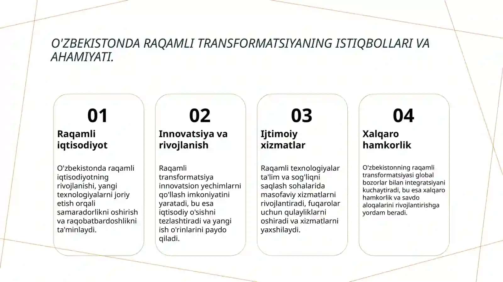 Raqamli Transformatsiya 4