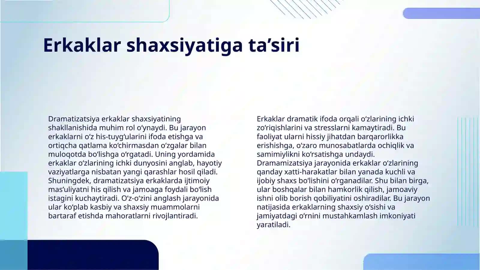 ERKAKLARNI DRAMATIZATSIYA QILISHNING TARBIYAVIY VA IJODIY IMKONIYATLARI 4