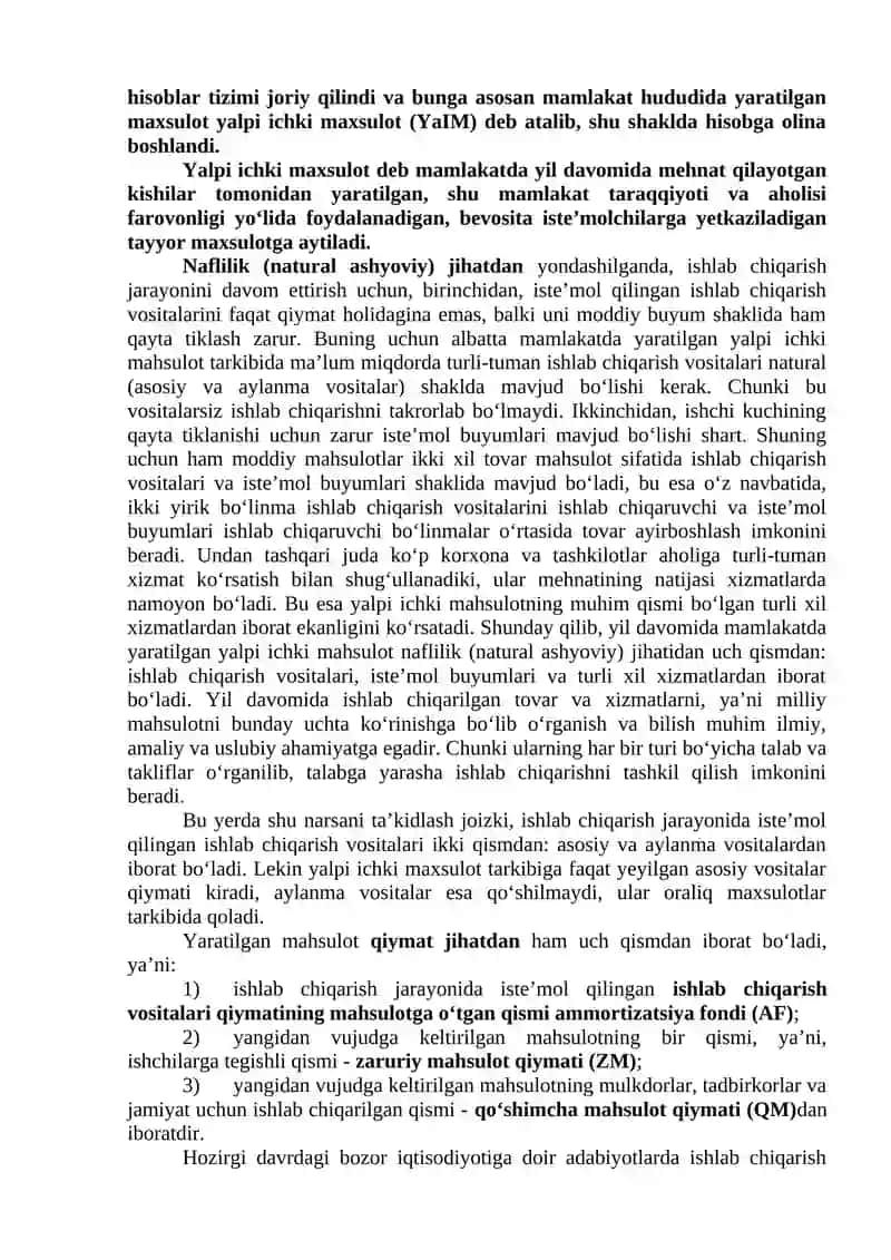 Ishlab chiqarishning umumiy va pirovard natajalari 4