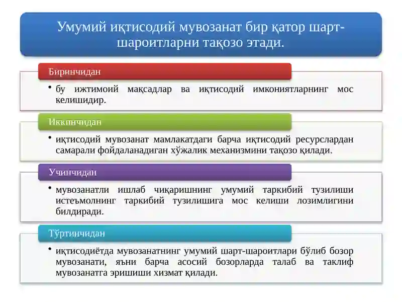 Миллий иқтисодиётнинг нисбатлари, мувозанати ва ривожланиш тавсифи 4