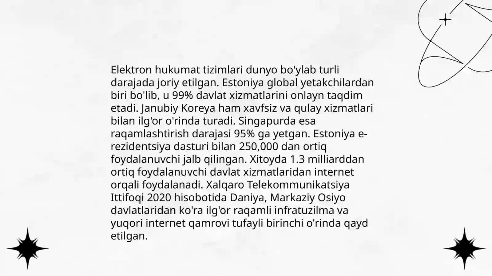 Elektron hukumatni joriy etishdagi jahon tajribasi 4