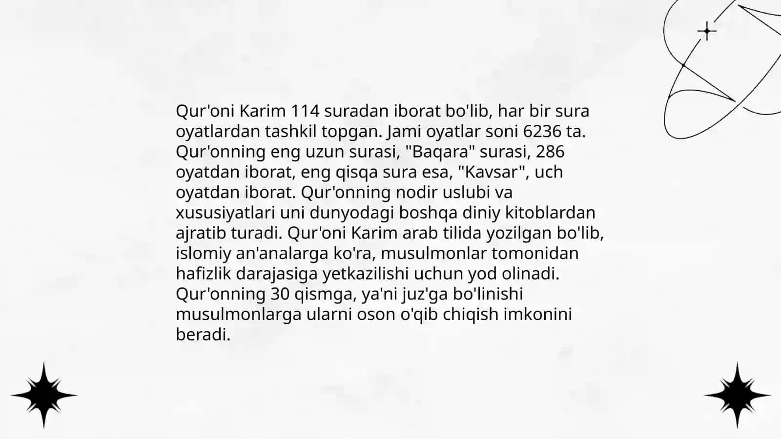 Qur'oni Karim Haqida Malumot 4