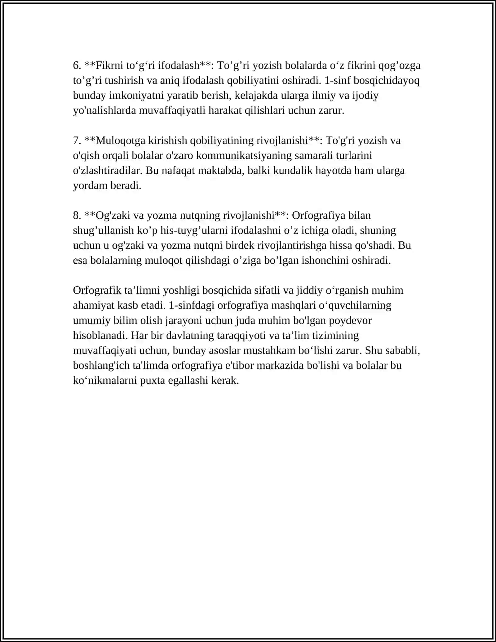 1-4-SINF DARSLIKLARIDAGI ORFOGRAFIYAGA OID MASHQLARNI TAHLIL QILISH 4