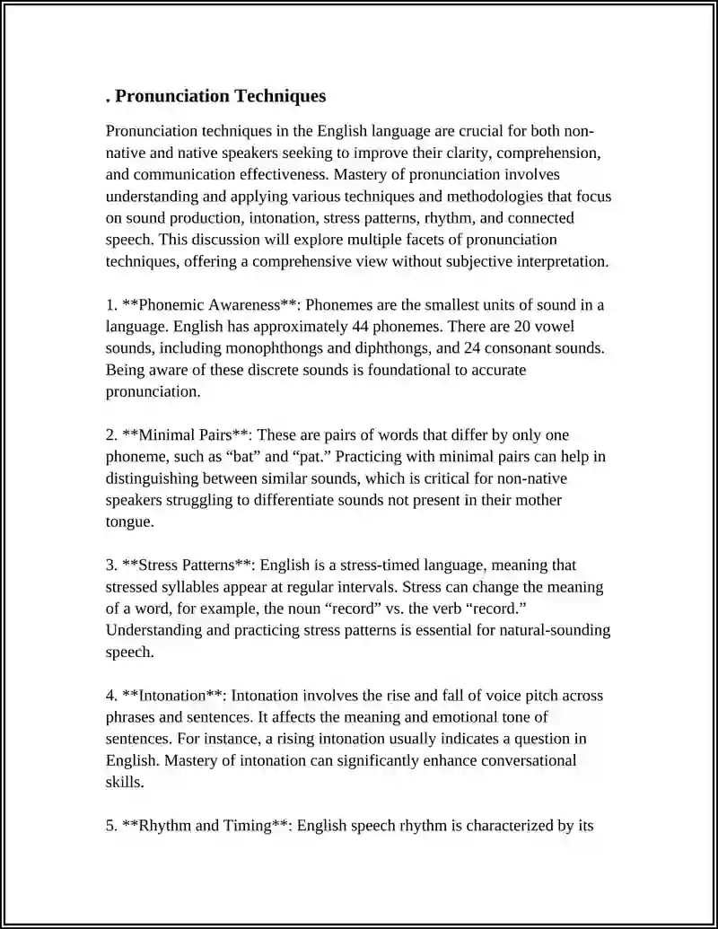 Pronunciation Techniques 4