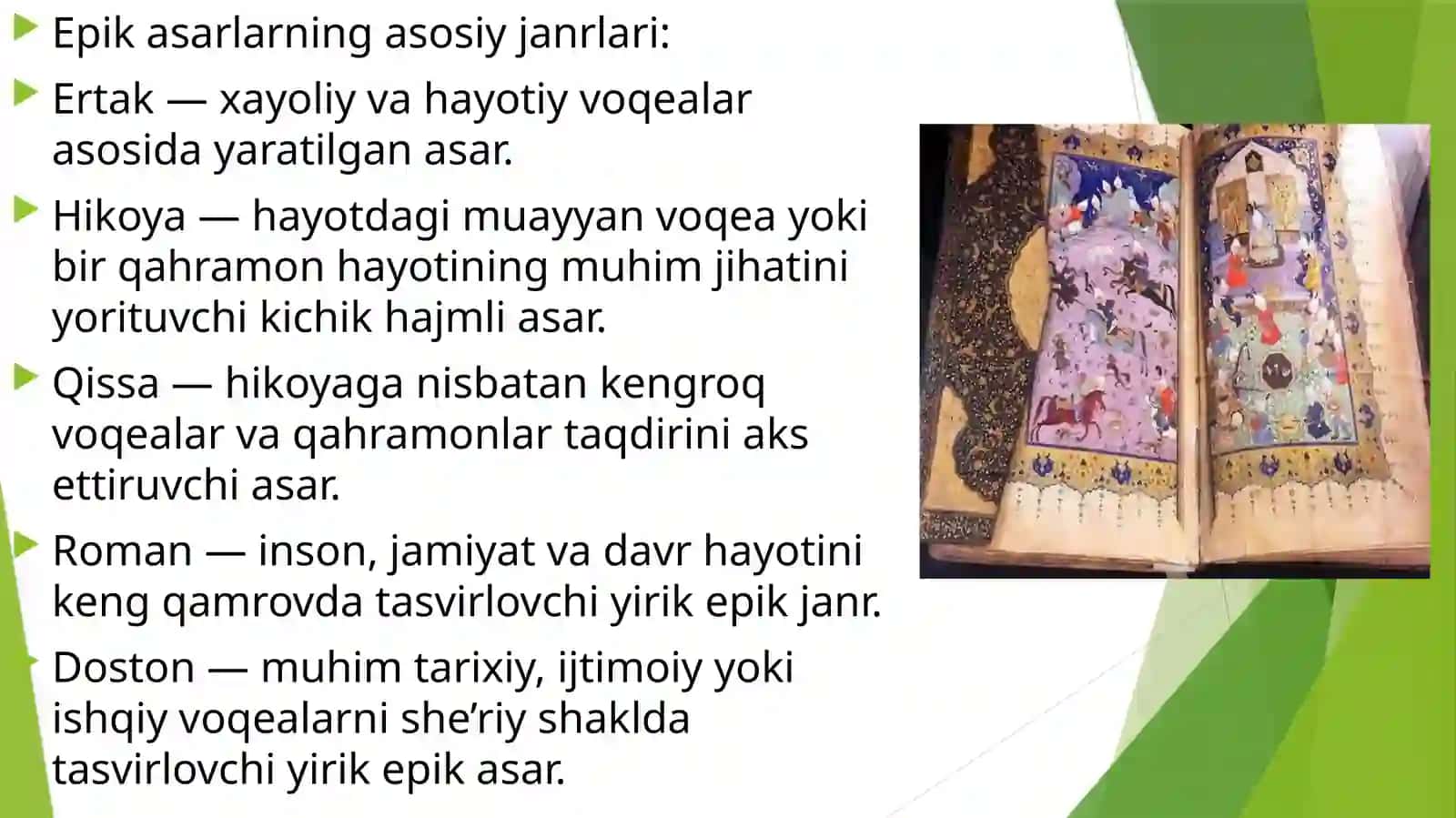 Epik asarlar tahlili, matn ustida ishlash yo‘llari (“Xamsa” dostonlari misolida) 4