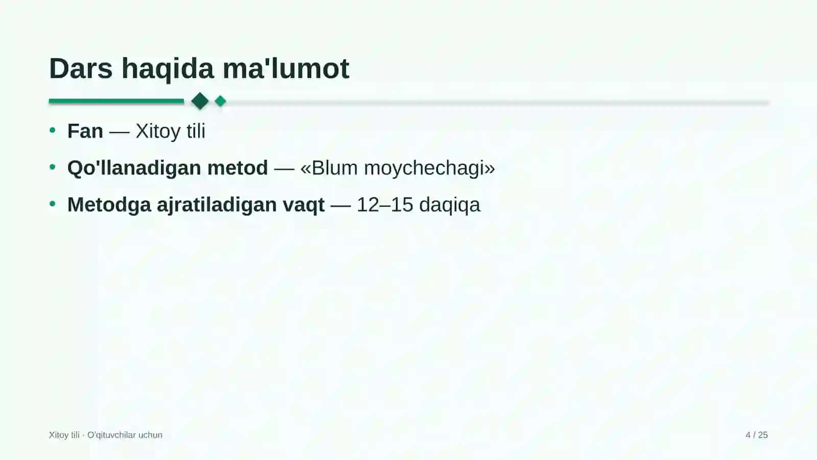 xitoy tili darslarida blum moychechagi metodidan foydalanish 8480 4