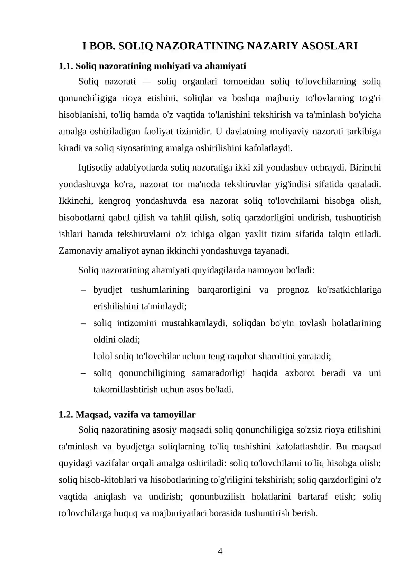 SOLIQ NAZORATINING SHAKLLARINI O'RGANISH VA TAHLIL QILISH 4