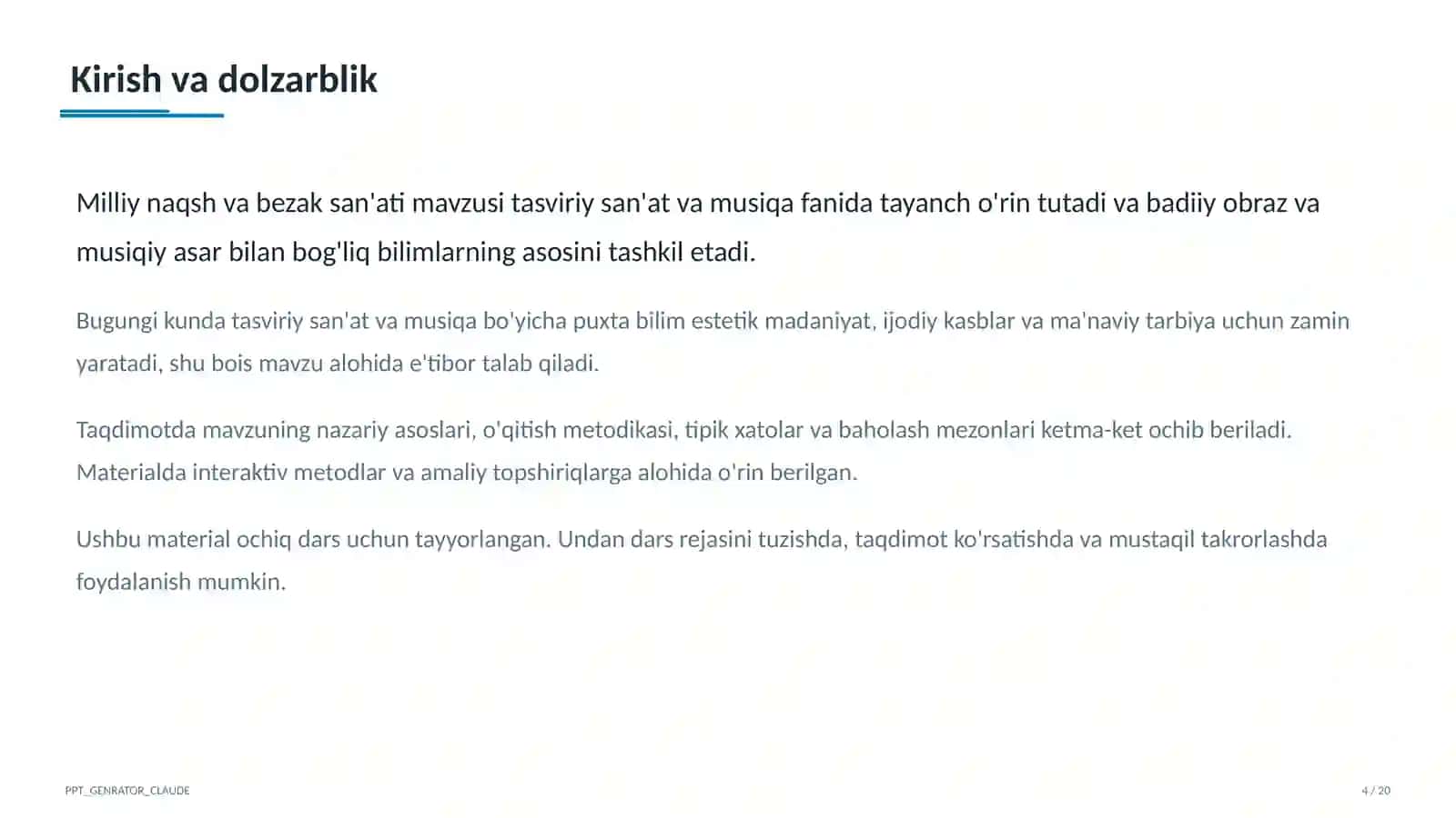Milliy naqsh va bezak san'ati (3-sinf) 4
