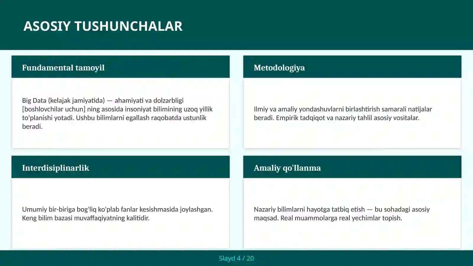 BIG DATA (KELAJAK JAMIYATIDA) — AHAMIYATI VA DOLZARBLIGI [BOSHLOVCHILAR UCHUN] 4