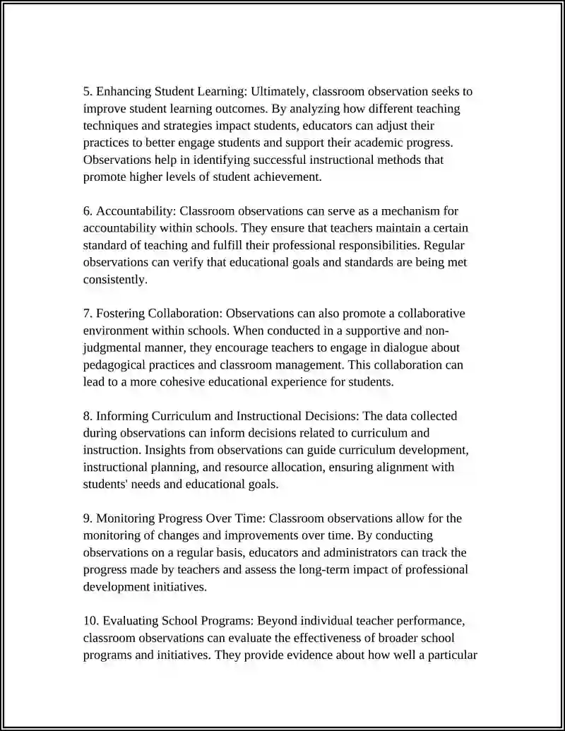 CLASSROOM OBSERVATION AND REFLECTION 4
