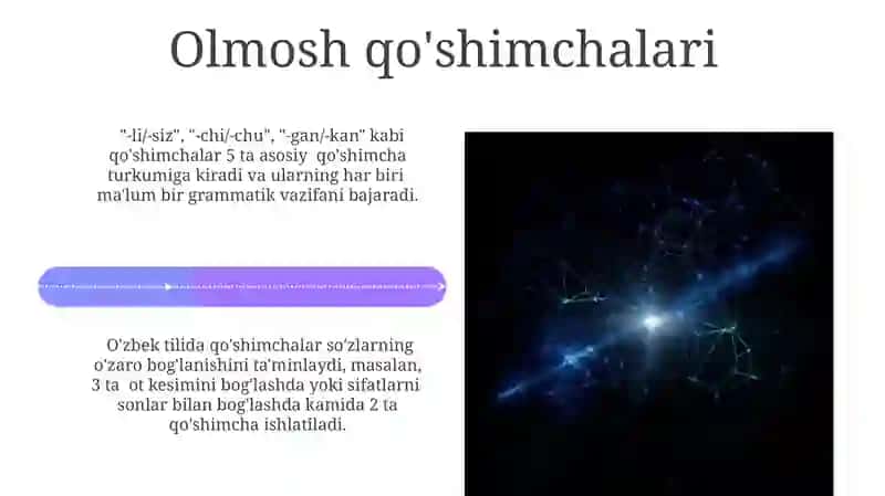 Bog'lovchi qo'shimchalar 4