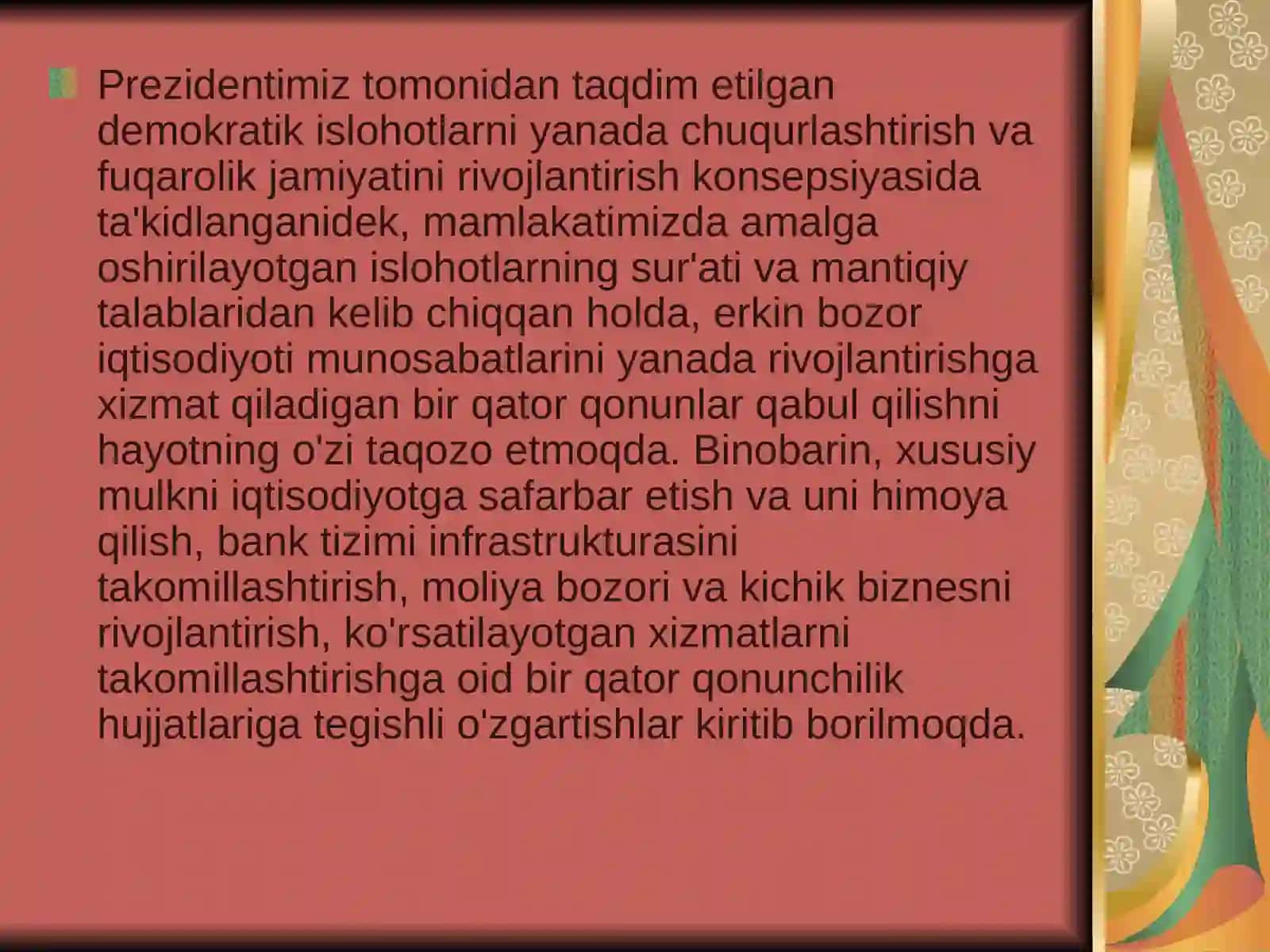 O'zbekistonda bank tizimini takomillashtirishning asosiy yo'nalishlari 4