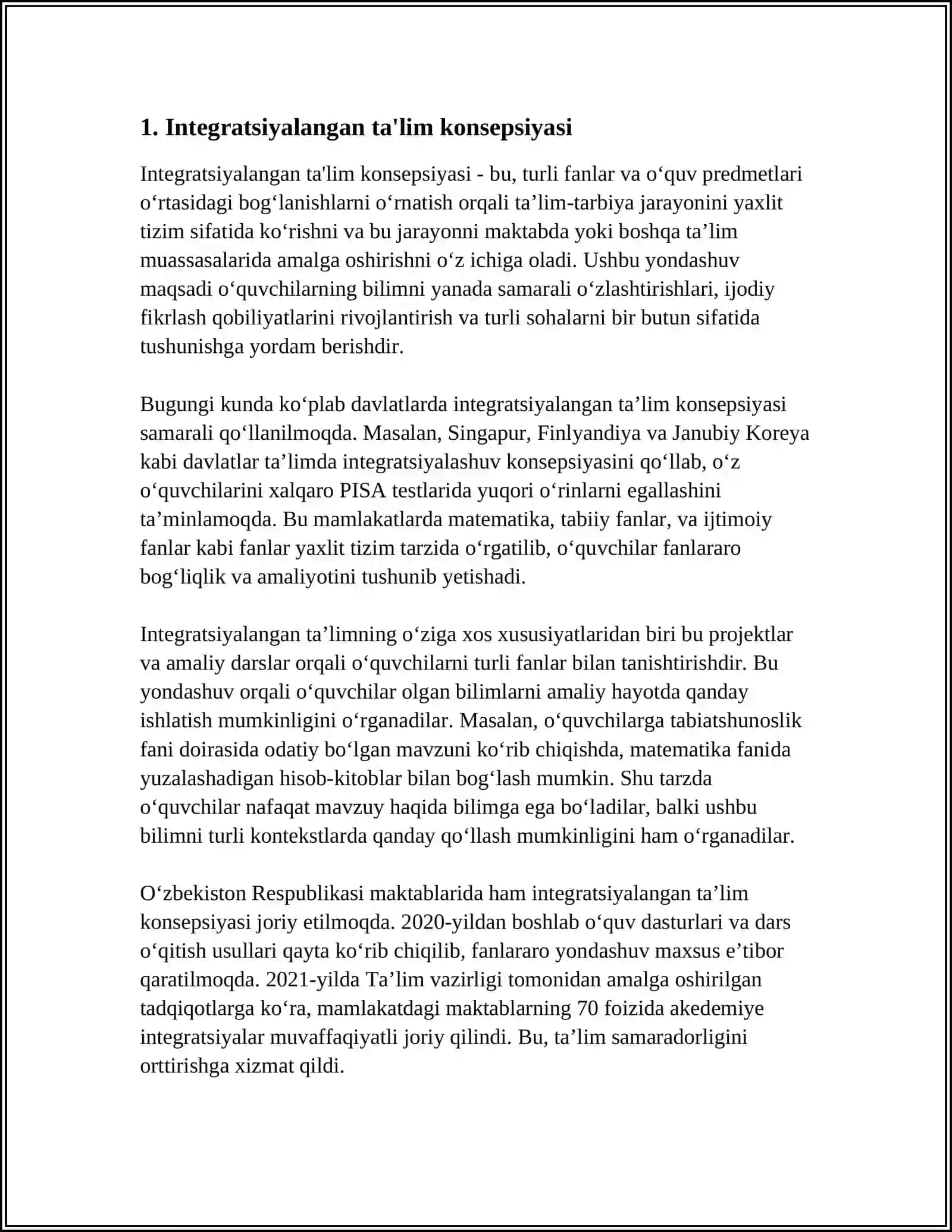 INTIGRATSIYALANGAN TA'LIM SHAROITIDA,TA'LIM KLASTIRIDAN FOYDALANISHNING PEDAGOGIK IMKONIYATLARI 4