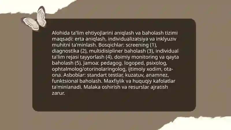 Alohida ta'lim extiyojlariga ega bolalarni inkkyuziv talim va tarbiyalash konepsiyasi 4