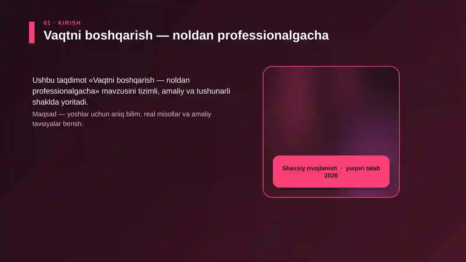Vaqtni boshqarish — noldan professionalgacha 4