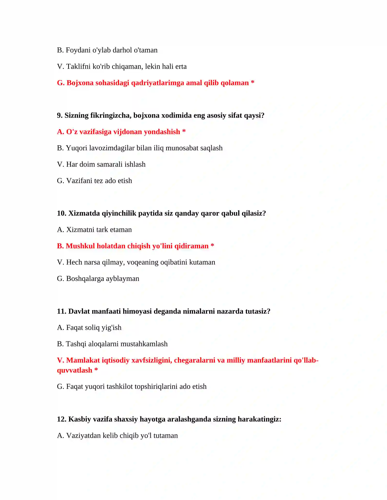 Bojxona IQ test DOCX 4