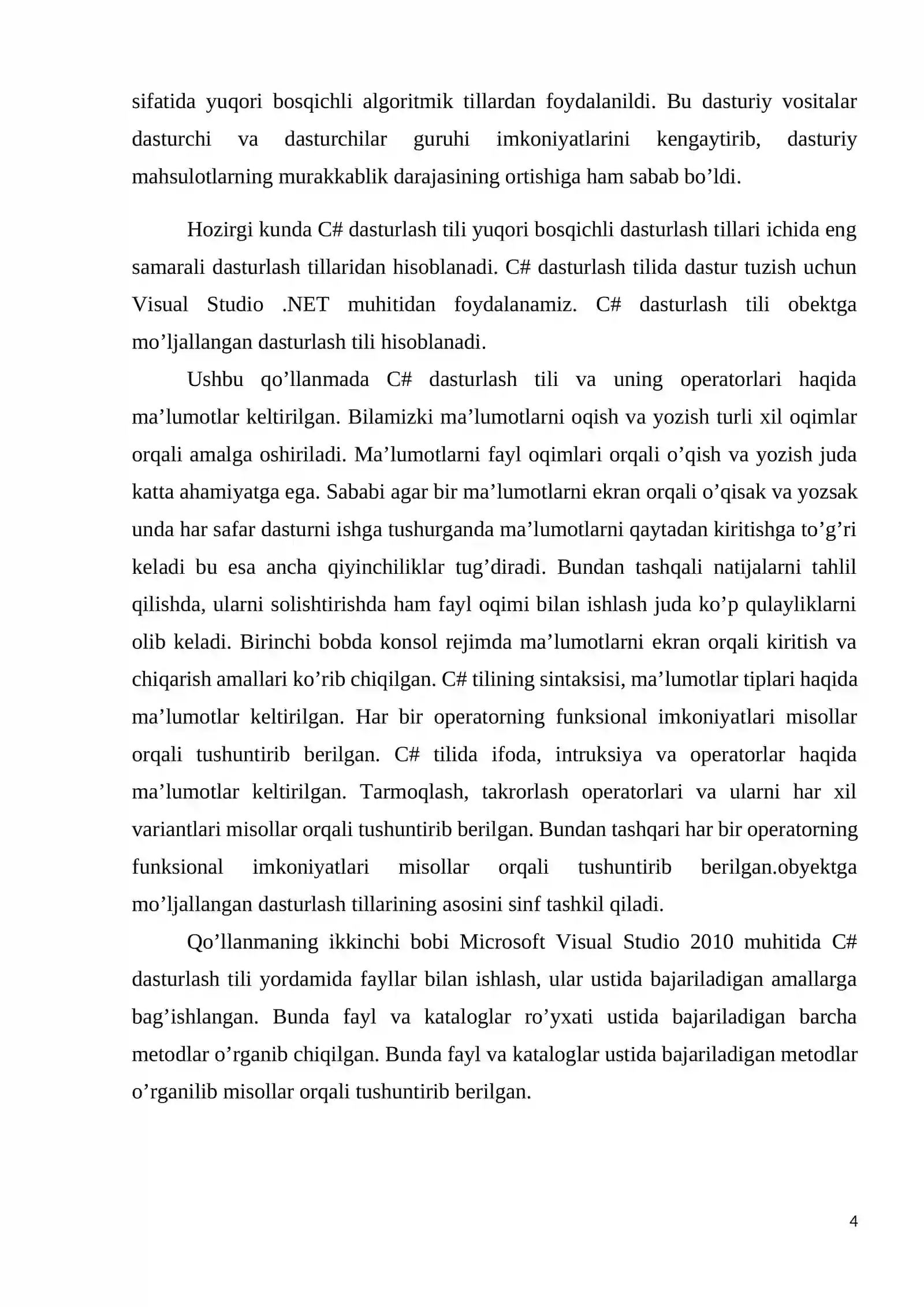 Dasturlash asoslari - “C# dastulash tili shartli operatorlar” 4