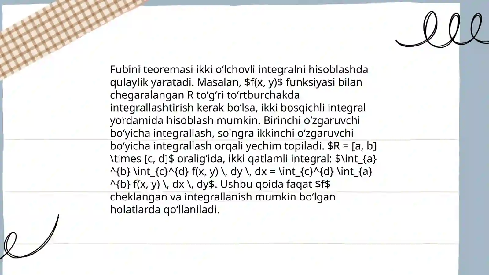 Fubini teoremasi, Hilbert-Shmidt tipidagi operatorlar 4