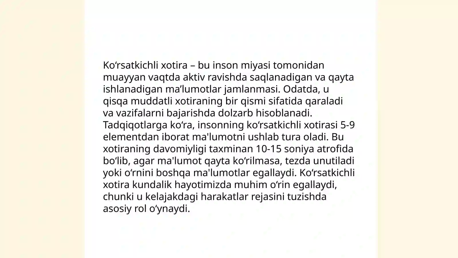 Xotira mexanizmi 4