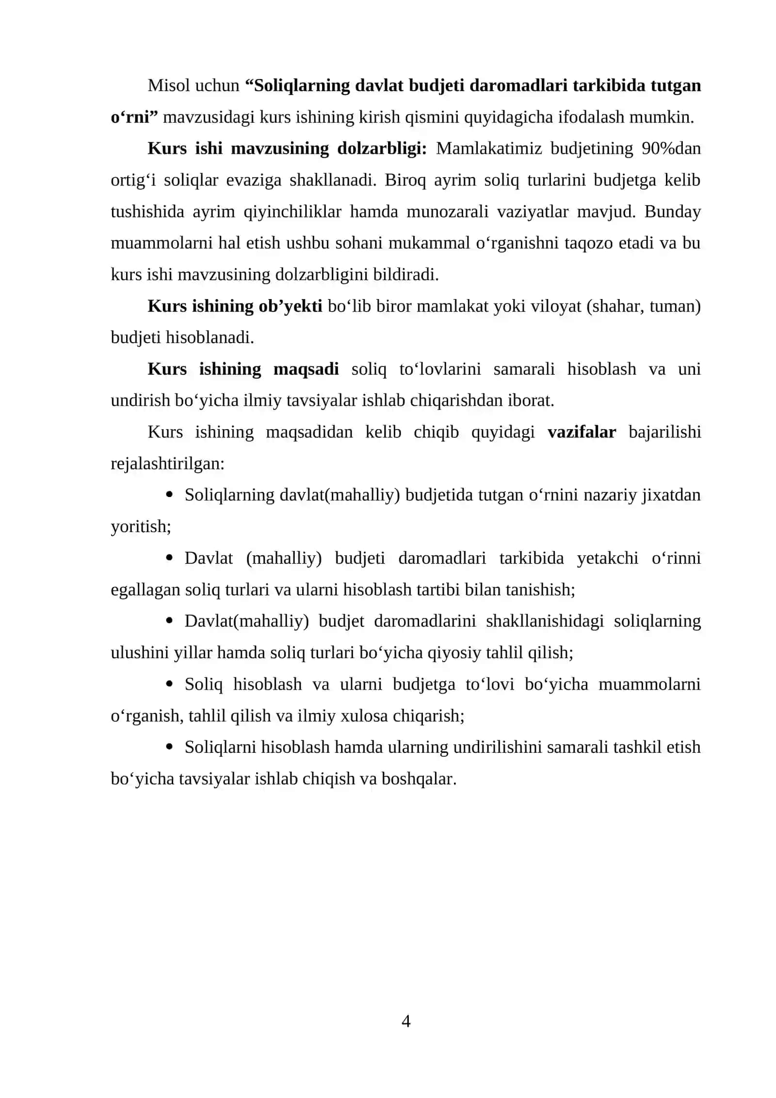 Kurs Ishiga Qo‘yiladigan Umumiy Talablar 4