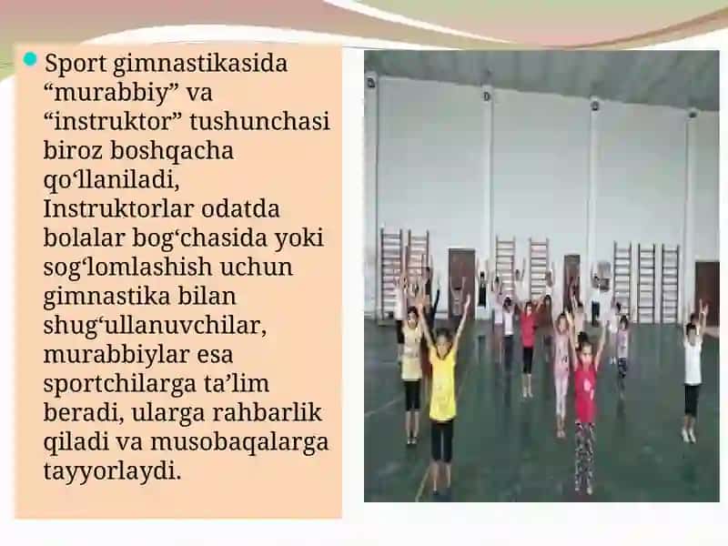 Boshlang’ich ta’limda gimnastika mashg’ulotining O’rgatishning maqsadi, vazifasi va bosqichlari 4