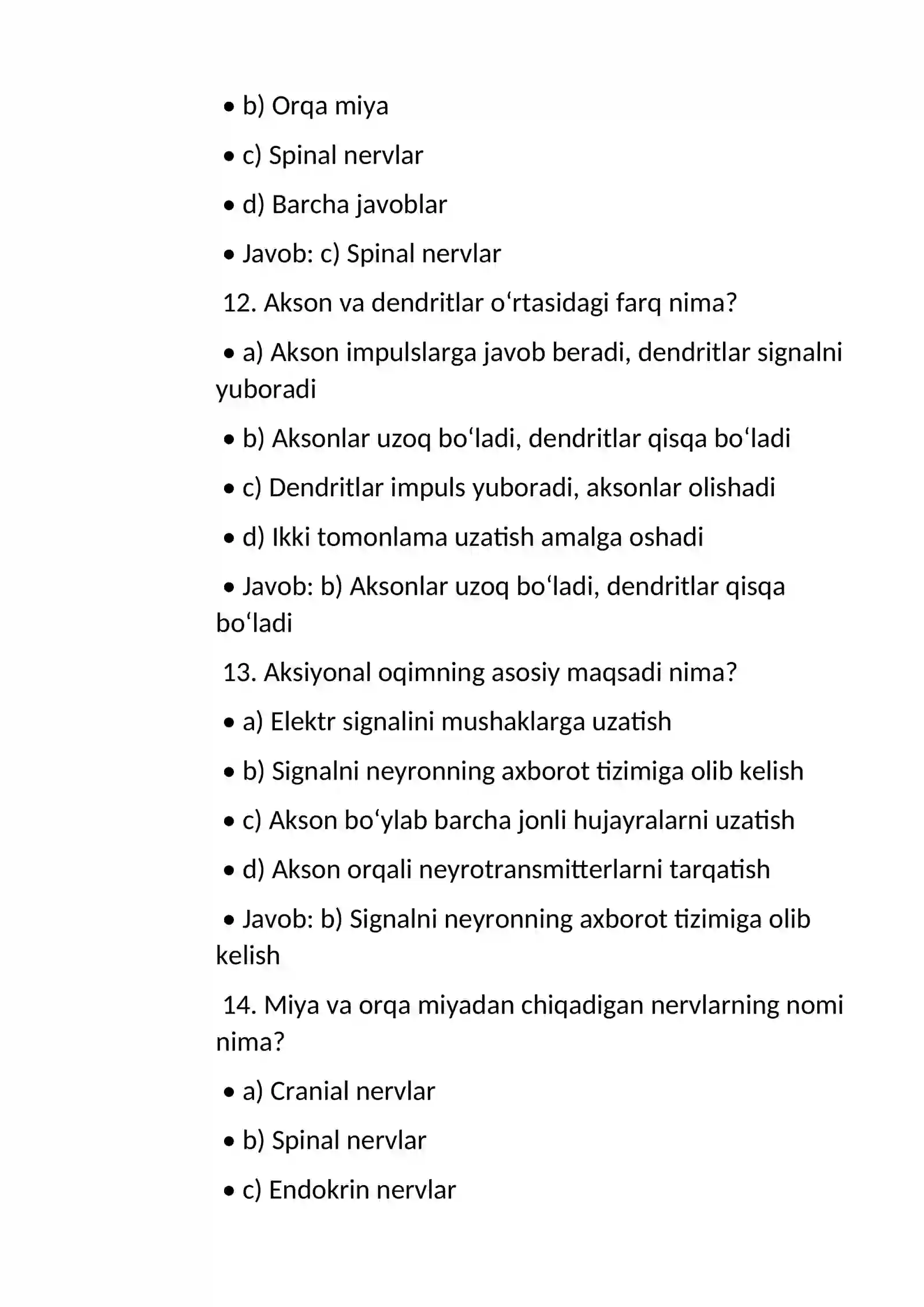 Nerv tolalari fiziologiyasi. Sinapslar fiziologiyasi 4