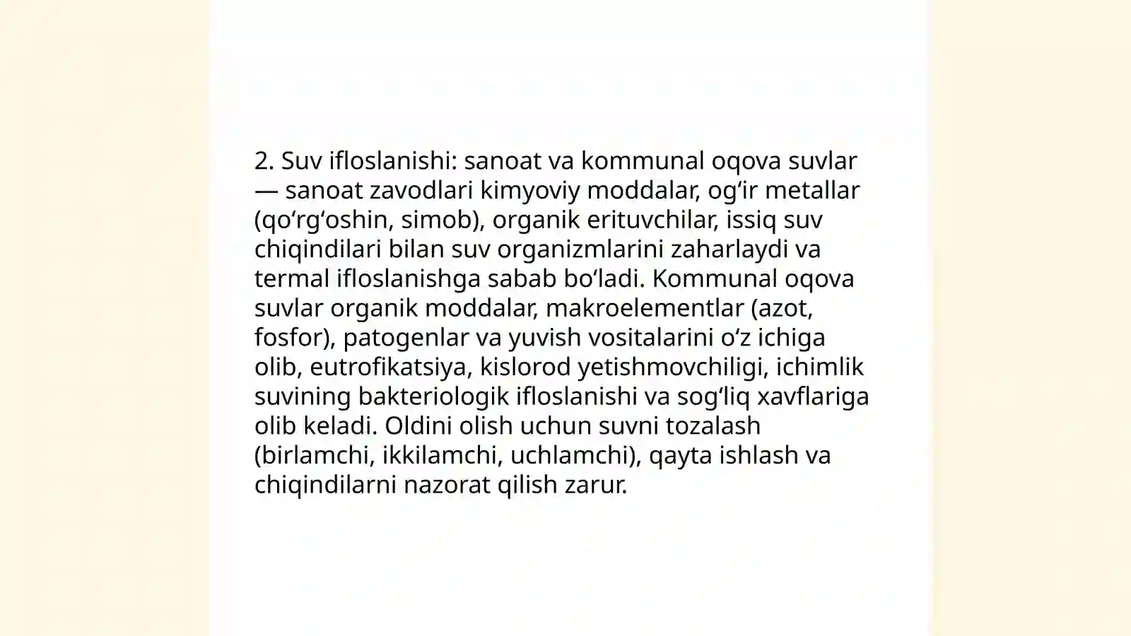 Atrof muhit ifloslanishi koʻlami va manbalari 4