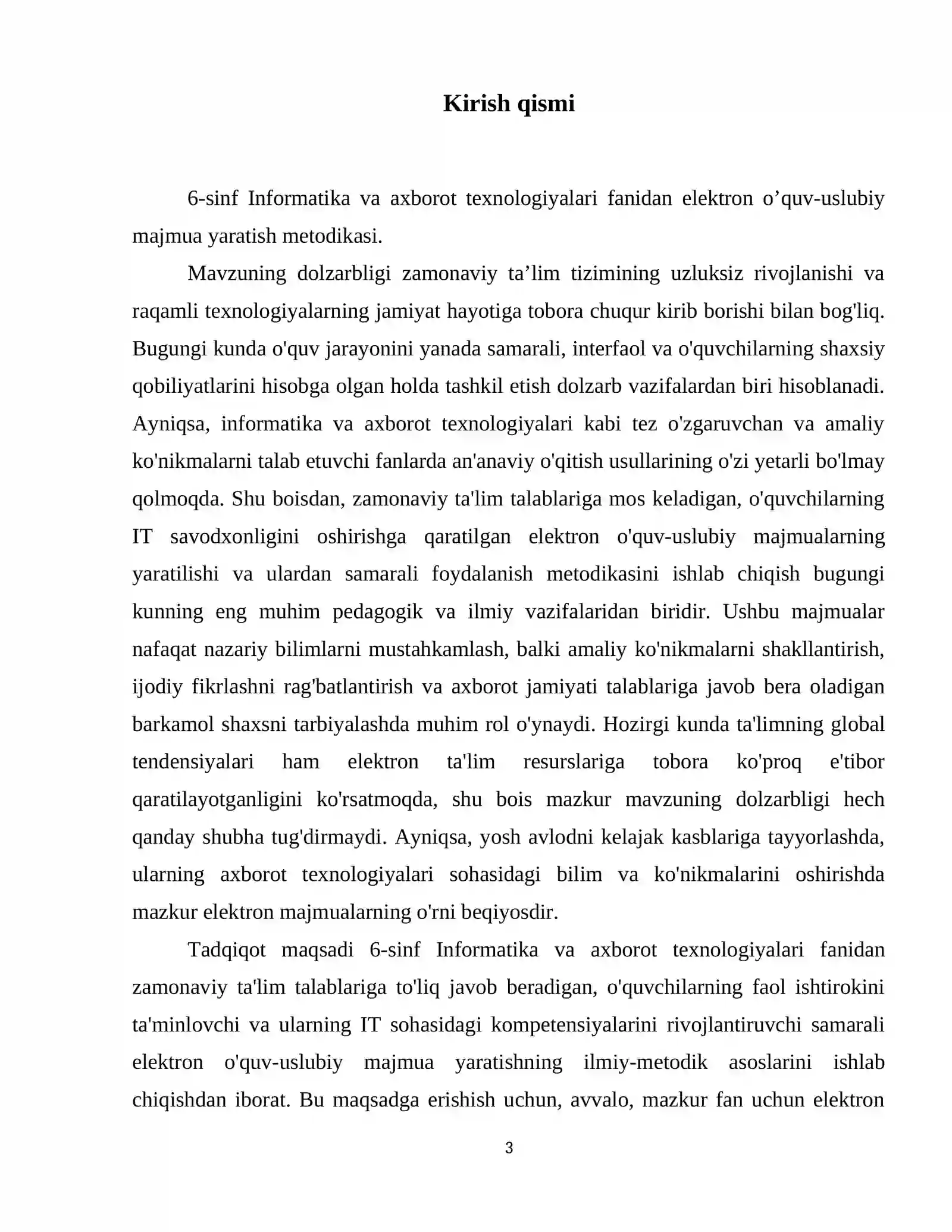 6-sinf Informatika va axborot texnologiyalari fanidan elektron o’quv-uslubiy majmua yaratish metodikasi. 4