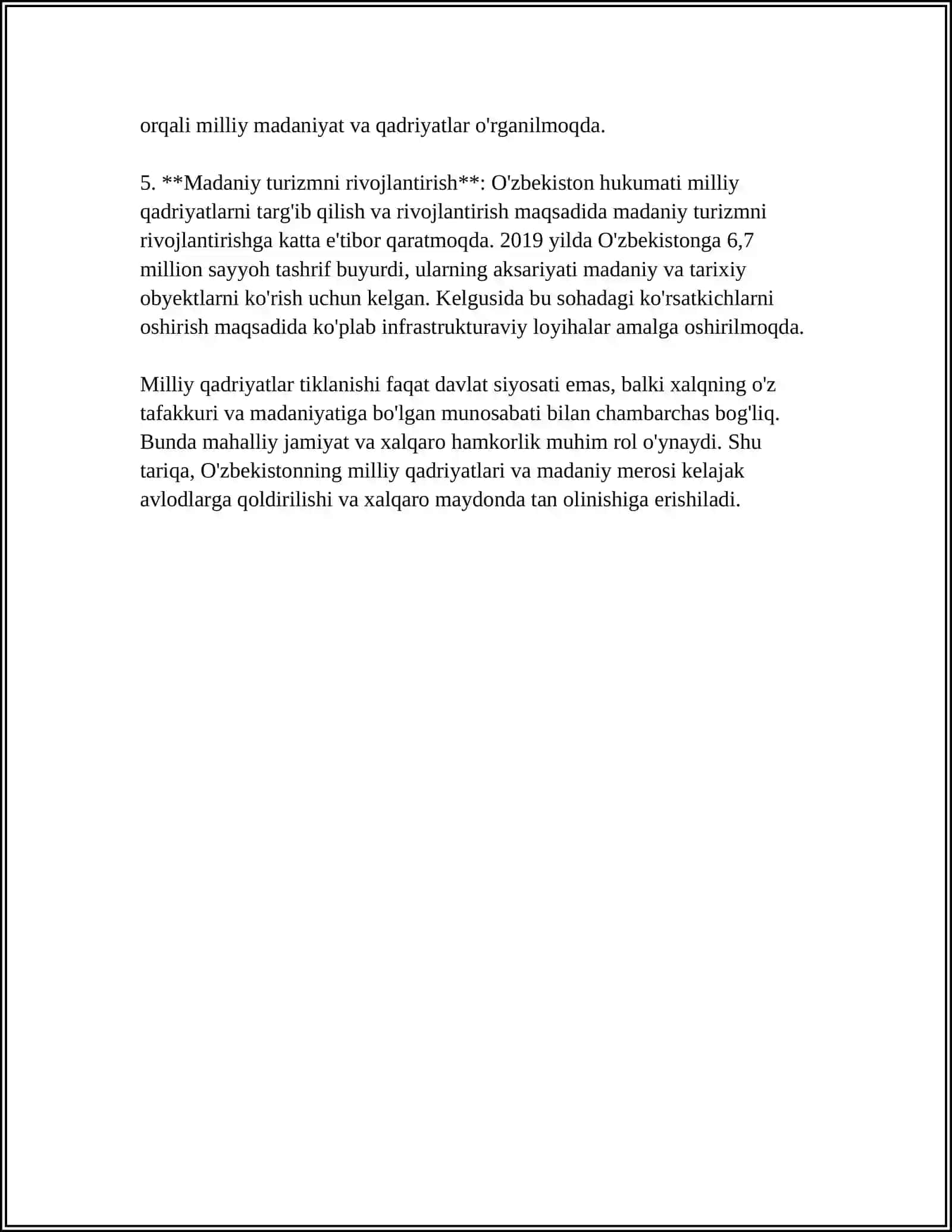 O'ZBEKISTONDA AMALGA OSHIRILAYOTGAN MA'NAVIY O'ZGARISHLAR 4