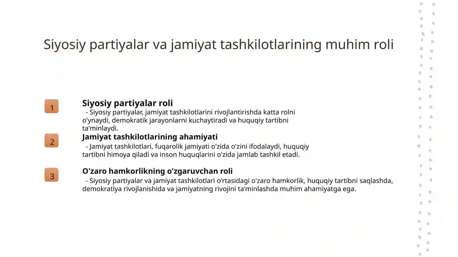 Respublikada fuqarolik jamiyatini shakllantirishda siyosiy partiyalarning òrni (2) 4