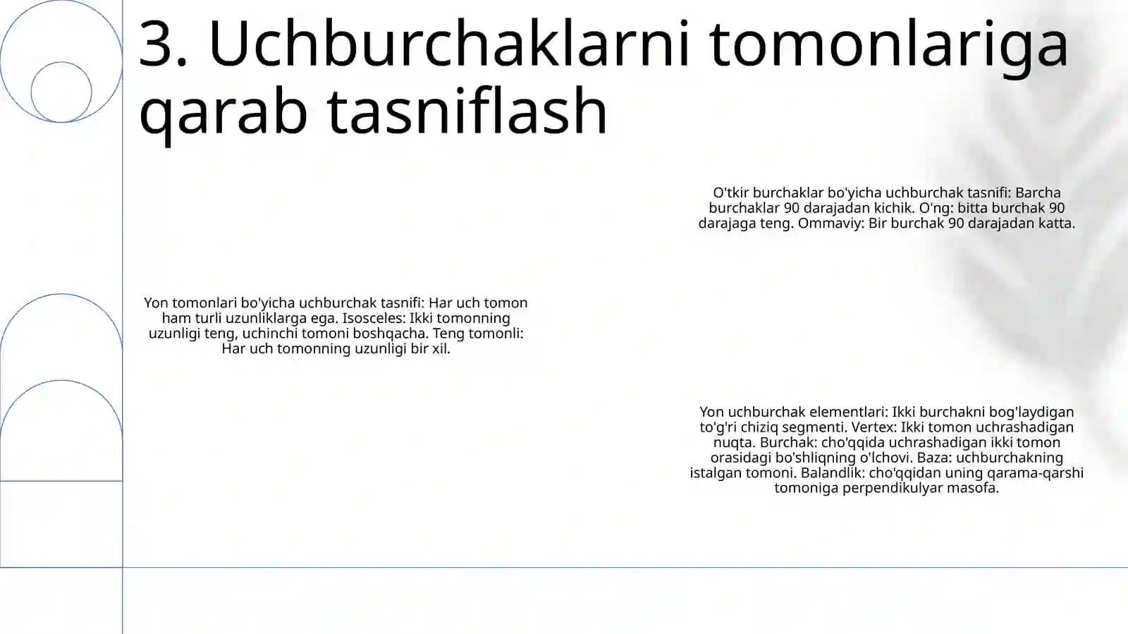 Uchburchak Turlari Va Uning Elementlari 4