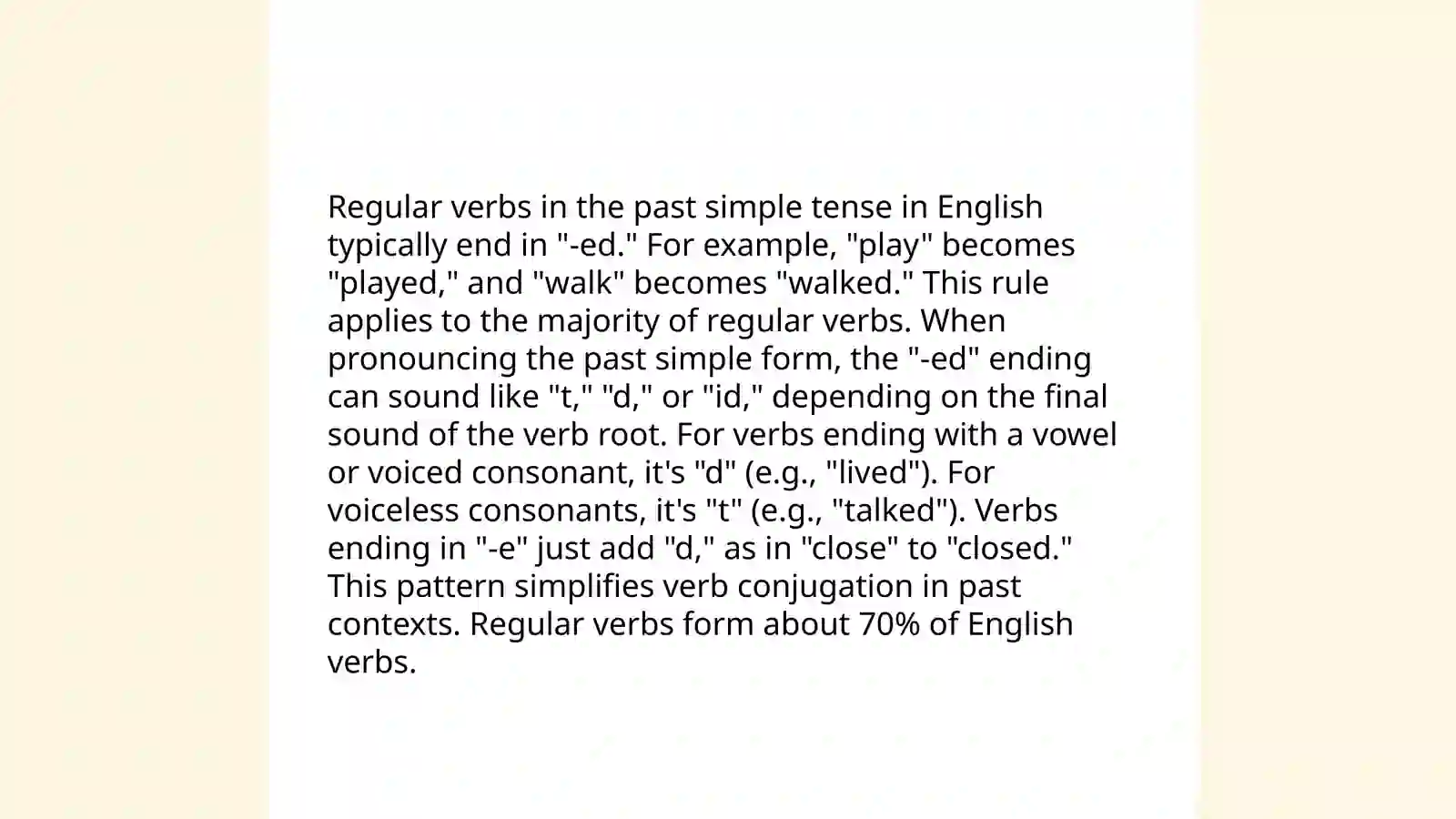 Past Simple 4