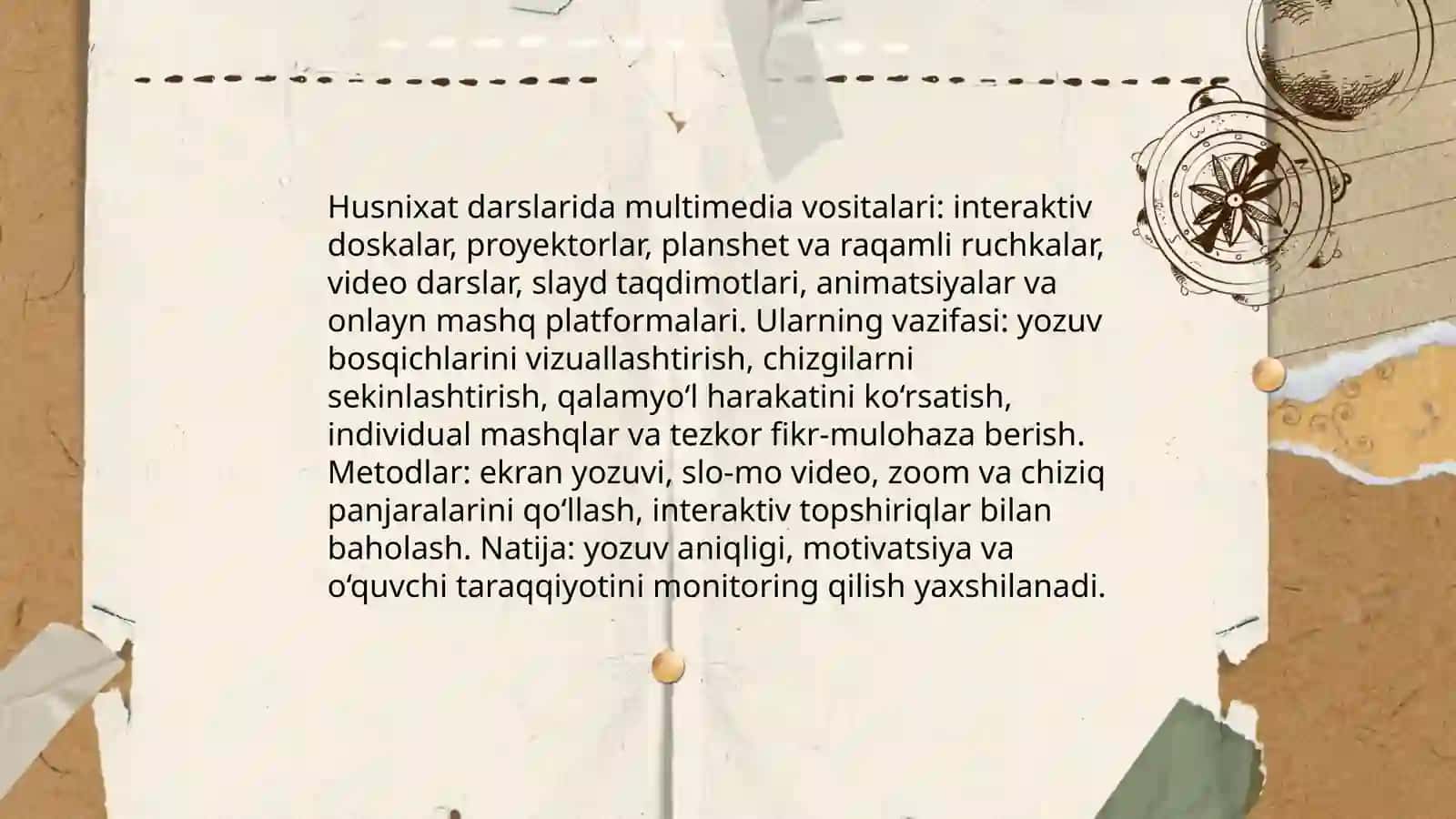 Husnixat darslarida pedagagik texnologiyalardan qo'llash 4