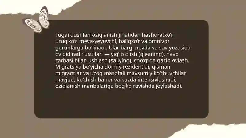 To‘qay o‘rmoni (tugai) hayvonlari va ularning ekologik guruhlari 4