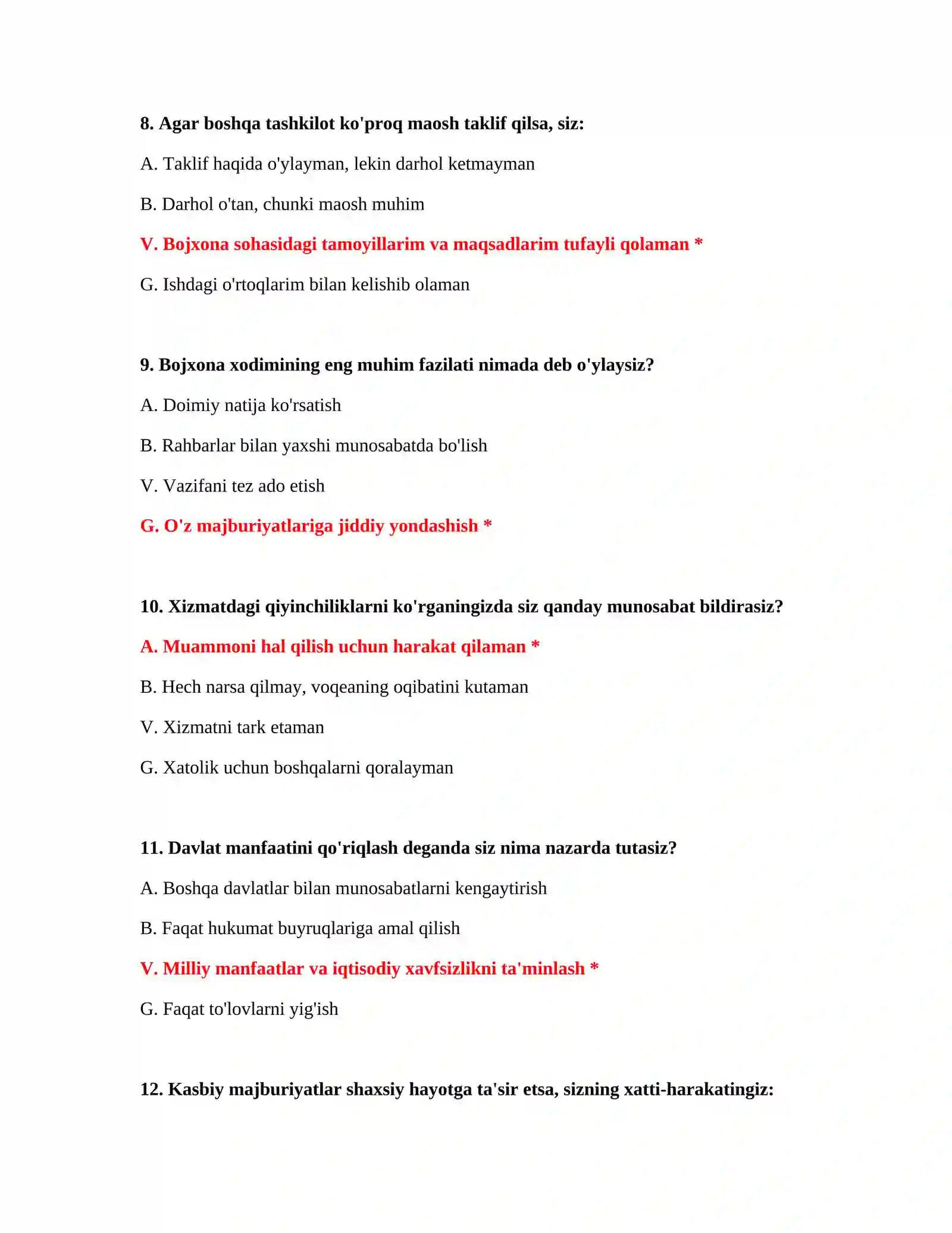 Bojxona akademiyasiga kirish test PDF 4