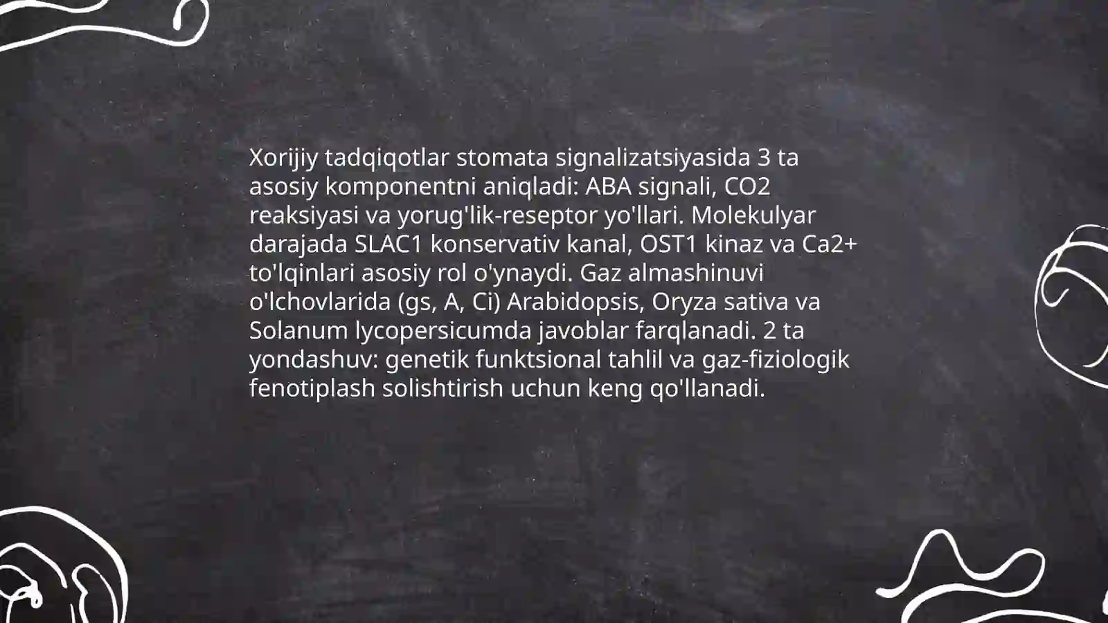 Oʻsimliklar fiziologiyasi yuzasidan chet el ilmiy tadqiqotlar va ular haqida ilmiy maqolalarni tahlil etish 4