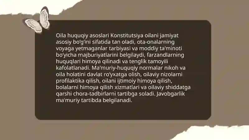 Oilaning huquqiy asoslari 4