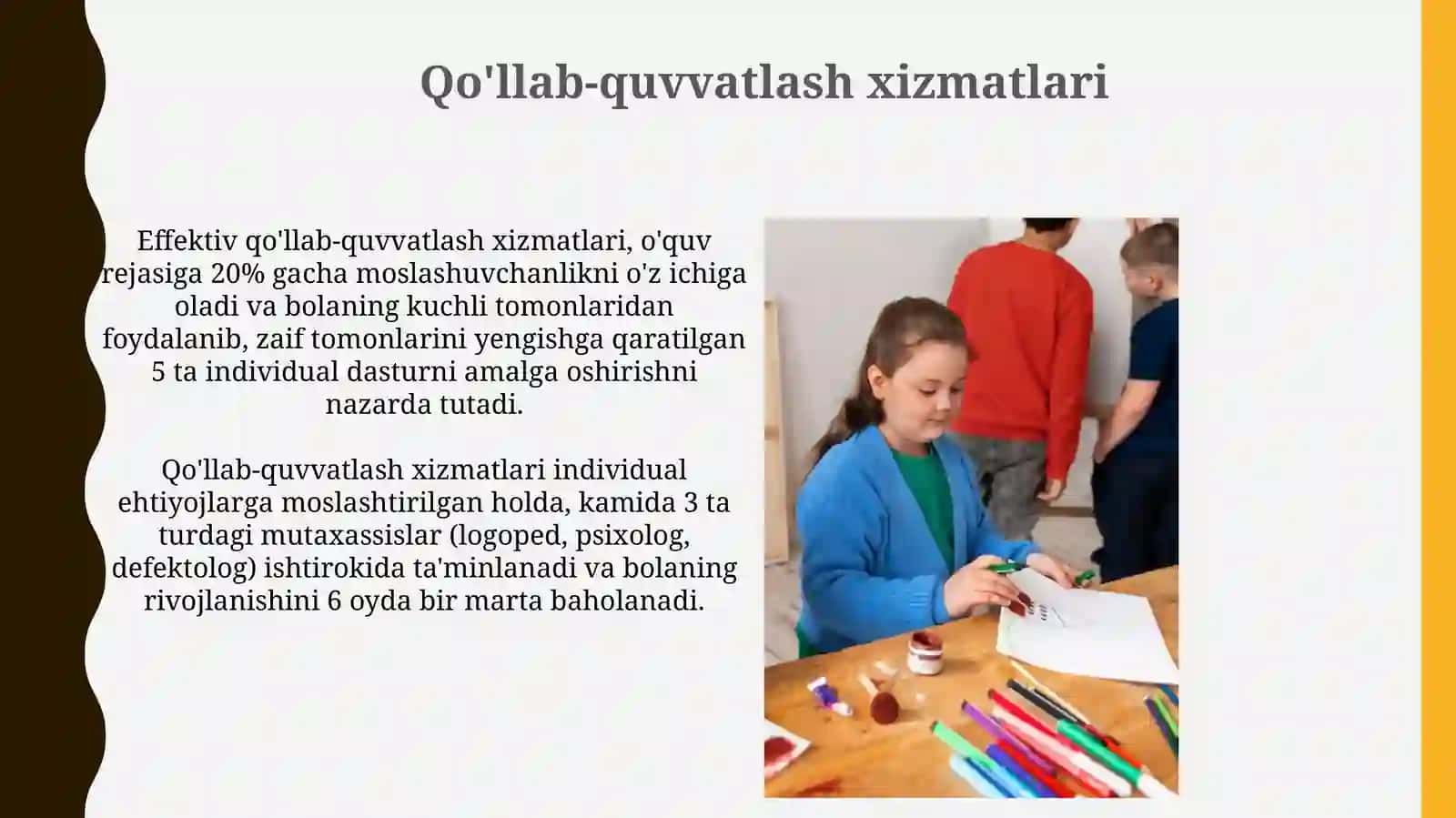 Inklyuziv talimni amalga oshirish alohida talim ehtiyojli bolaning rivojlanish xususiyatlari 4