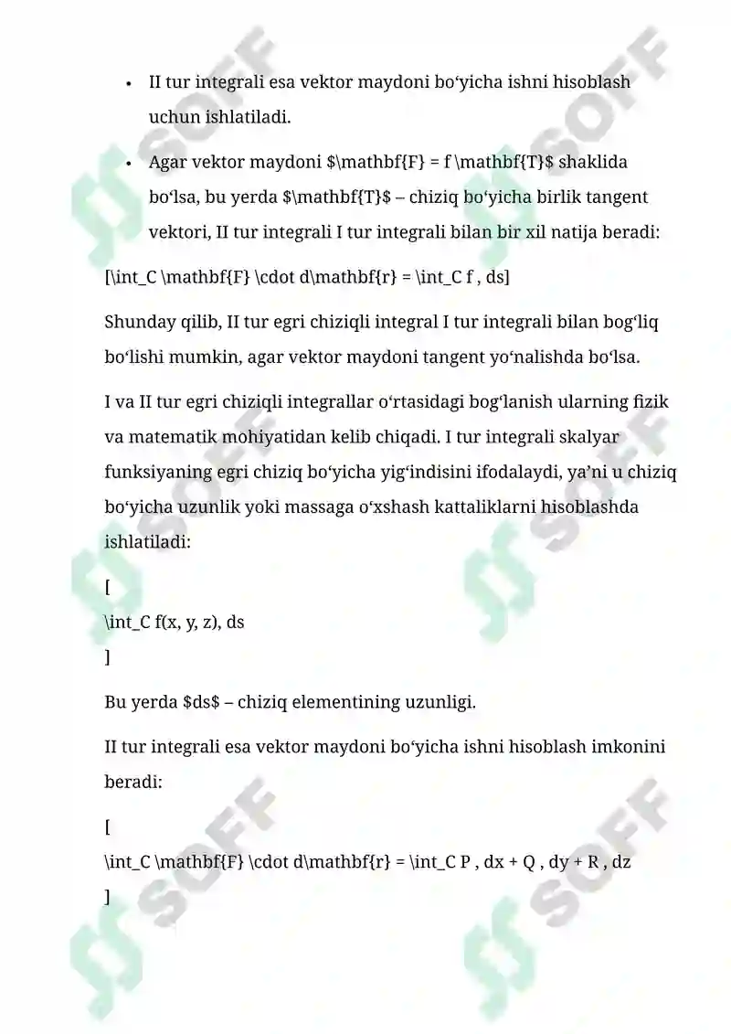 Egri Chiziqli Integral 5