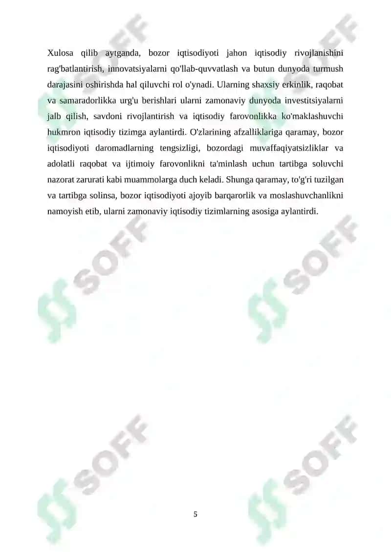 Bozor iqtisodiyotida iqtisodiy muassasalar va davlatning roli 5