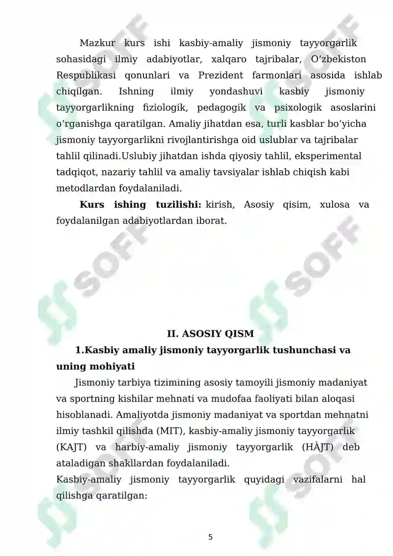 KASBIY-AMALIY JISMONIY TAYYORGARLIK 5
