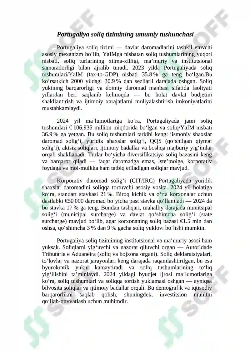 Portugaliya soliq tizimi 5