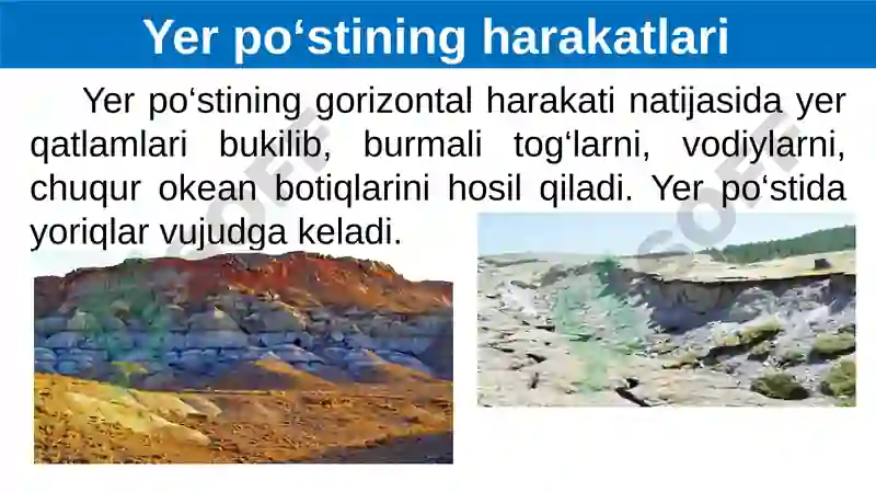 Yerpo‘stining harakatlari 5