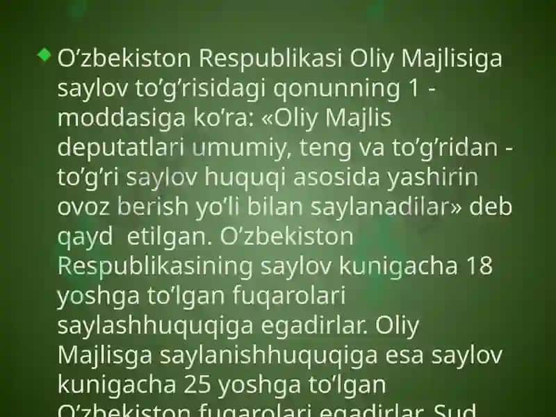 O’zbekiston Respublikasi Qonun chiqaruvchi hokimiyati 5