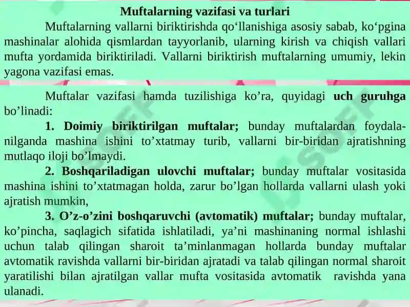 Yuk ko`tarish va yuk tashish mashinalari. 5