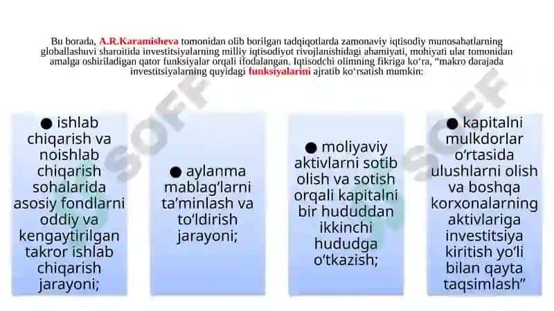 Milliy iqtisodiyotda investitsiyaning roli 5