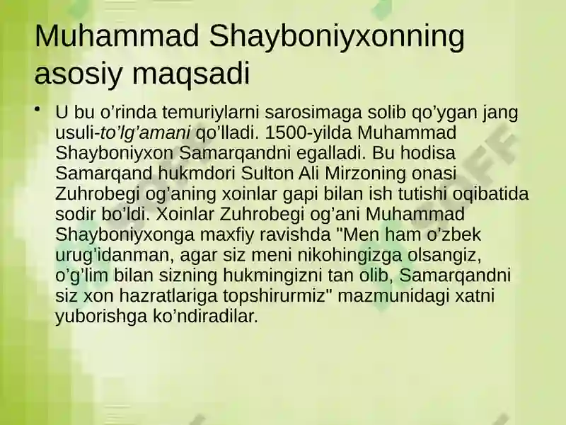 Muhammad Shayboniyxon 5