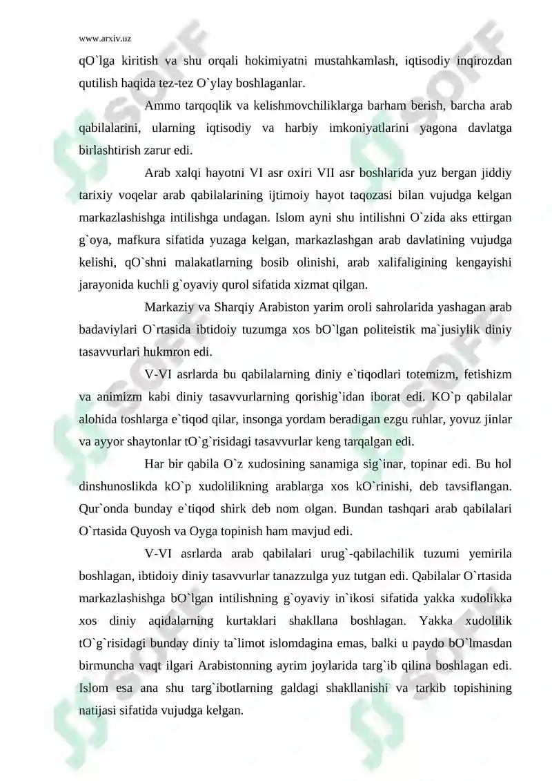 Islom dinining tarixiy yondashuvi 6