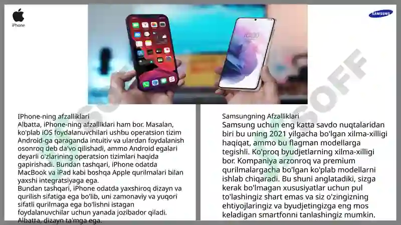 Iphone va Samsung 6